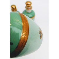 Komplet flakonów perfumowyh w stylu Biedermeier, porcelana